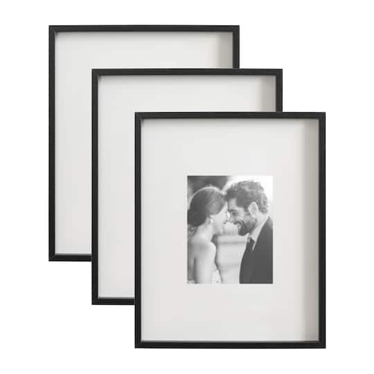 Kate and Laurel Gibson 16" x 20" Photo Frames 8" x 10" with Mat, 3ct.